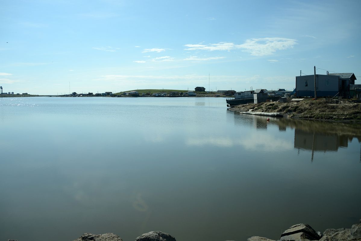16A Looking Across The Bay To The DEW Line And Houses On Arctic Ocean Tuk Tour In Tuktoyaktuk Northwest Territories